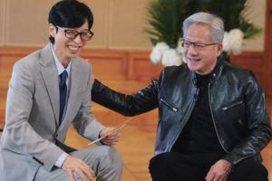 黄仁勋脱口秀录制画面曝光!与刘在石跨界对话,还跳起了舞